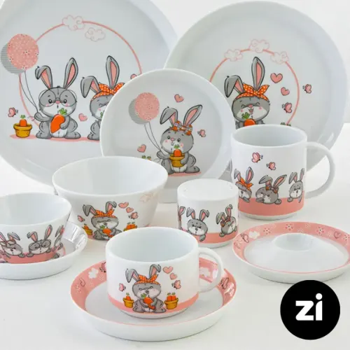 فنجان چایخوری چینی زرین (Zi) فرم اس طرح هپی ربیت سایز 8