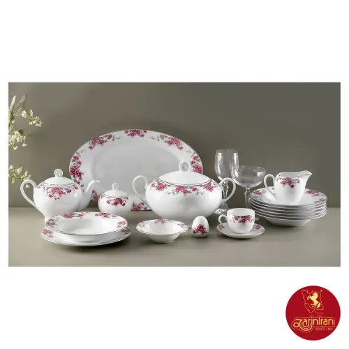 سرویس چای خوری چینی زرین ایتالیا اف طرح آران 12 پارچه