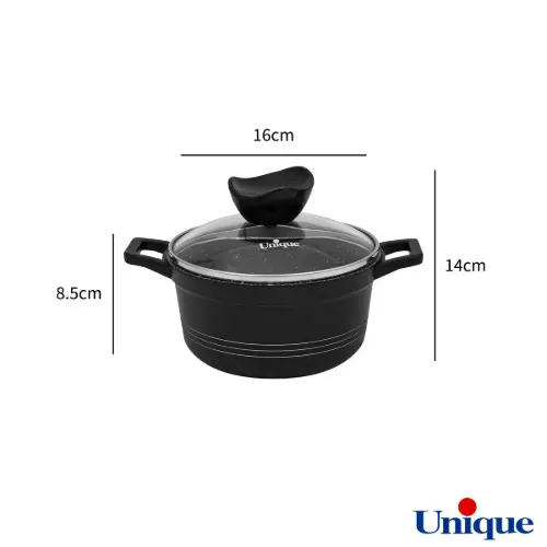 خرید اقساطی قابلمه گرانیتی یونیک سایز 16 کد UN-7801