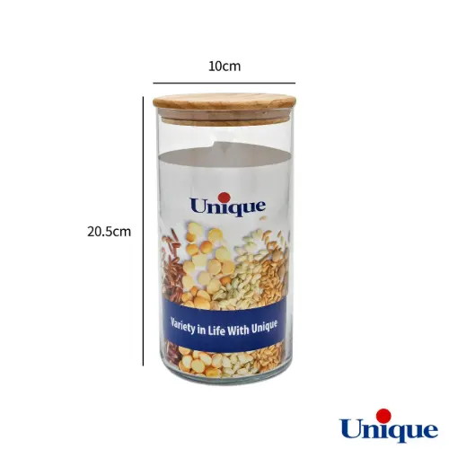 بانکه حبوبات درب چوبی 1200 میلی لیتر یونیک UN-1312