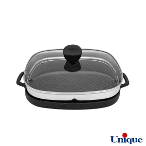 تابه گریل چدنی یونیک مربع 28 سانتیمتری UN-6031