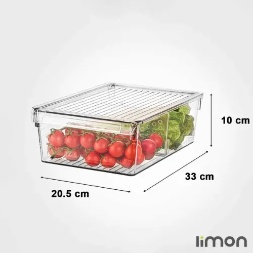 نظم دهنده یخچال دربدار نشکن لیمون 5 لیتر با منقسم