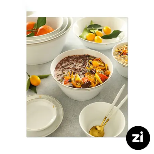 بشقاب تخت چینی زرین (Zi) فرم اس اپرا سایز 12