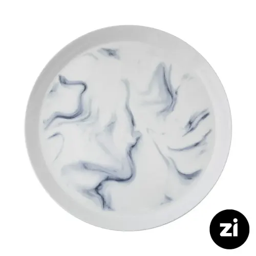 بشقاب تخت چینی زرین Zi فرم اس طرح بلو استون سایز 30