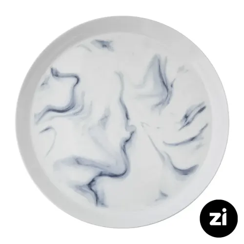 بشقاب تخت چینی زرین Zi فرم اس طرح بلو استون سایز 33