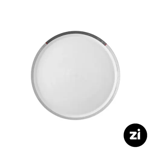 بشقاب تخت چینی زرین زی فرم اس وگاس قرمز سایز 15