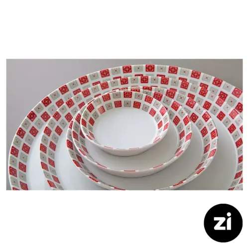 بشقاب تخت چینی زرین Zi فرم اس طرح روشان سایز 33