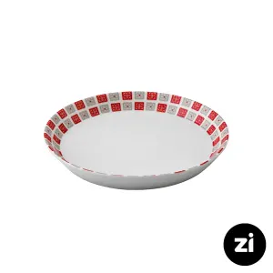 بشقاب گود چینی زرین فرم اس طرح روشان سایز 19
