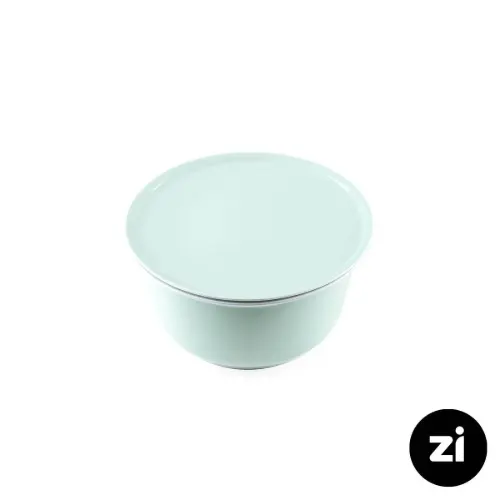 کاسه در دار چینی زرین مارک زی سایز کوچک طرح پاستل سبز