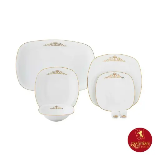 خرید سرویس چینی زرین کواترو کوئین طلایی 12 نفره 98 پارچه