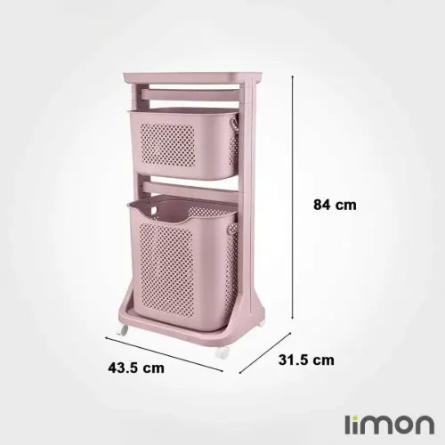 سبد رخت دو طبقه طرح بافت لیمون 2141