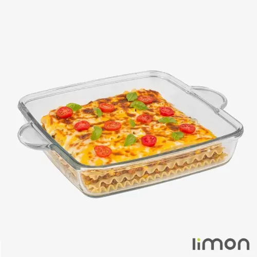 تابه سرو شیشه ای لیمون چهارگوش 3 لیتر 2238