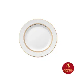 بشقاب تخت چینی زرین میوه خوری هدیه طلایی سایز 16