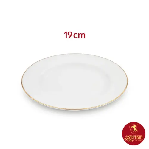 بشقاب تخت چینی زرین سایز 19 طرح زرین
