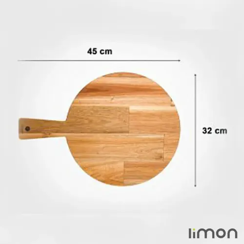 تخته سرو گرد دسته دار بزرگ لیمون 2229