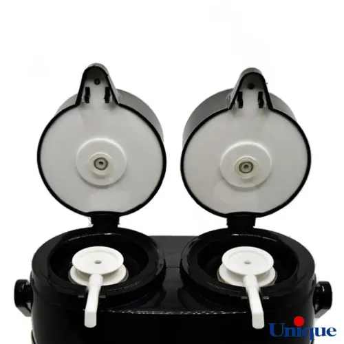 فلاسک استیل یونیک ۱.۶ لیتری دوقلو شیشه دار UN-9060