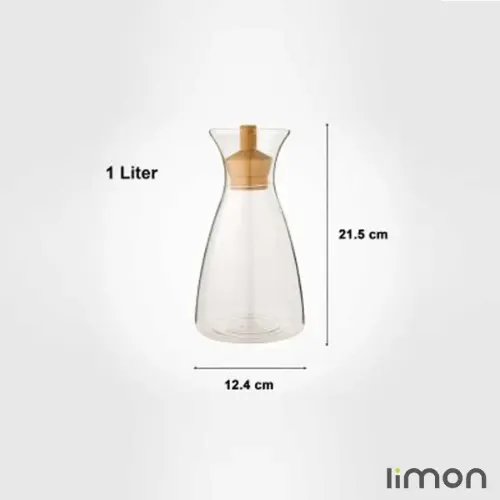 بطری آب درب چوبی 1 لیتری لیمون 2269