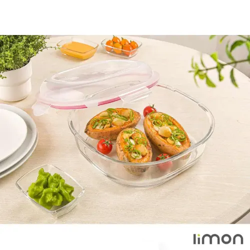 ظرف شیشه ای سرو و نگهداری دربدار 3.750 لیتر لیمون 2295