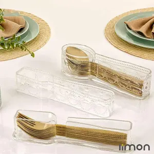 جا قاشق و چنگال اکرولیک دربدار لیمون 6260