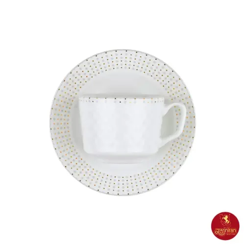 سرویس چای خوری چینی زرین رادیانس طرح لیون 12 پارچه
