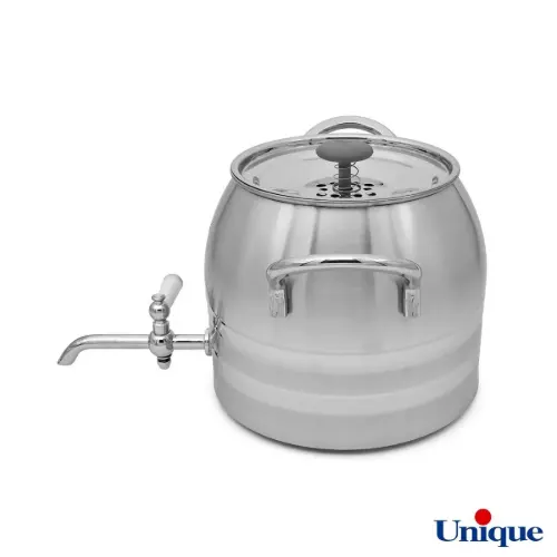 کتری و قوری یونیک استیل شیر دار 4 لیتر UN-7224 دسته استیل