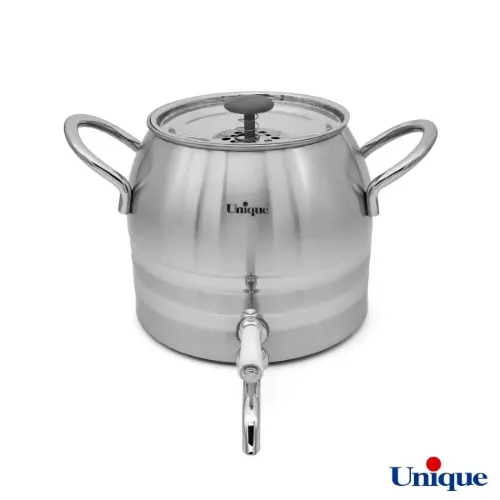 کتری و قوری یونیک استیل شیر دار 4 لیتر UN-7224 دسته استیل