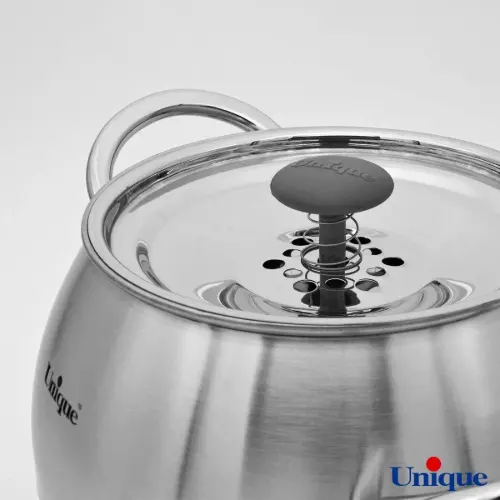 کتری و قوری یونیک استیل شیر دار 4 لیتر UN-7224 دسته استیل