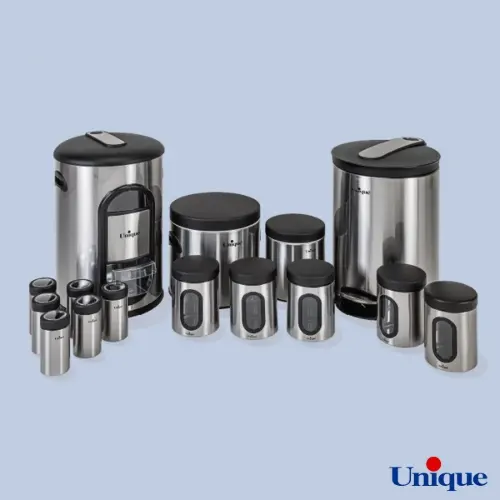 سرویس آشپزخانه 14 پارچه استیل یونیک UN-3505