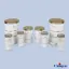 سرویس 8 پارچه کمر باریک خطی سفید طلایی یونیک UN-4596