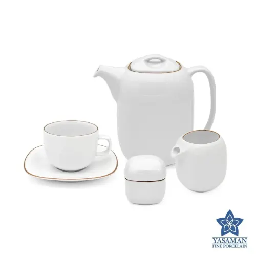 سرویس چینی یاسمن کواترو 77 پارچه زرین رزگلد