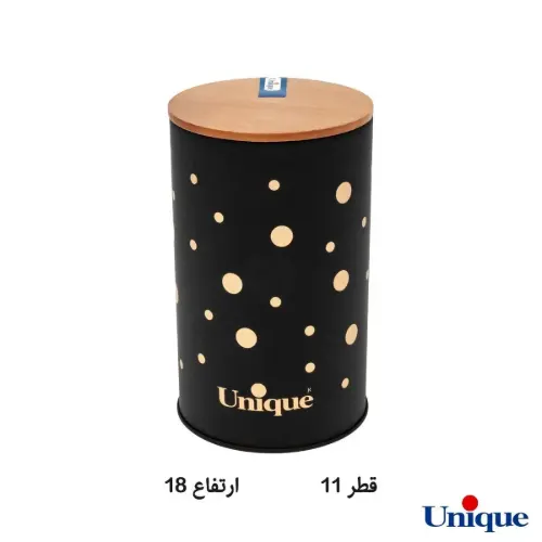 سرویس 12 پارچه آشپزخانه فانتزی یونیک مشکی توپی درب بامبو UN-8015