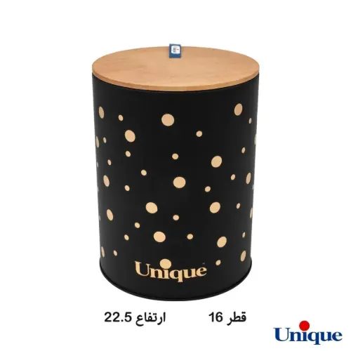 سرویس 12 پارچه آشپزخانه فانتزی یونیک مشکی توپی درب بامبو UN-8015