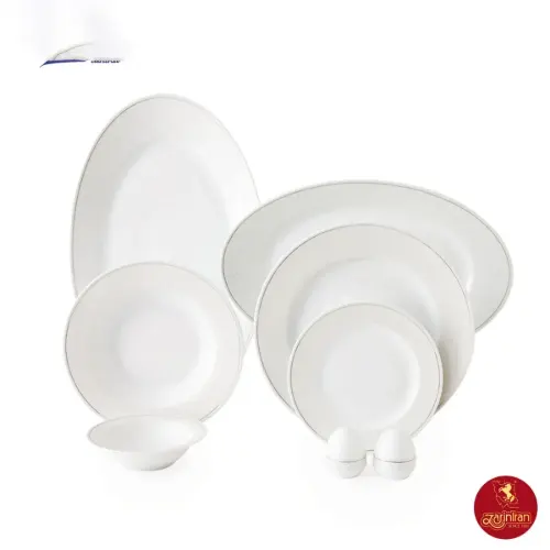 سرویس چینی زرین ایتالیا اف کلارا پلاس 12 نفره 74 پارچه