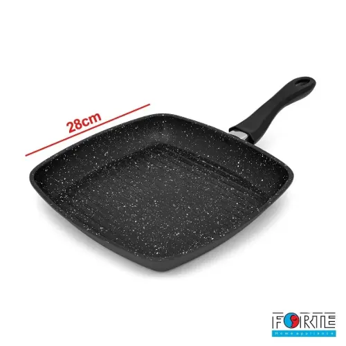 تابه گرانیتی چهارگوش استیک پز فورته Forte سایز 28