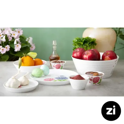 بشقاب گود چینی زرین Zi فرم اس غزل سایز 19