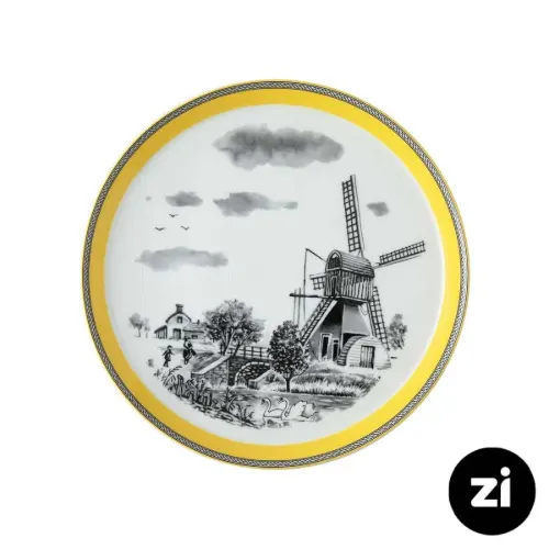 بشقاب تخت چینی زرین Zi فرم اس ویلیج سایز 24