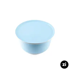 کاسه در دار چینی زرین Zi پاستل آبی سایز 17