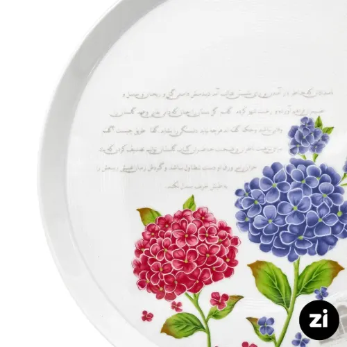 بشقاب تخت چینی زرین زی فرم اس غزل سایز 33