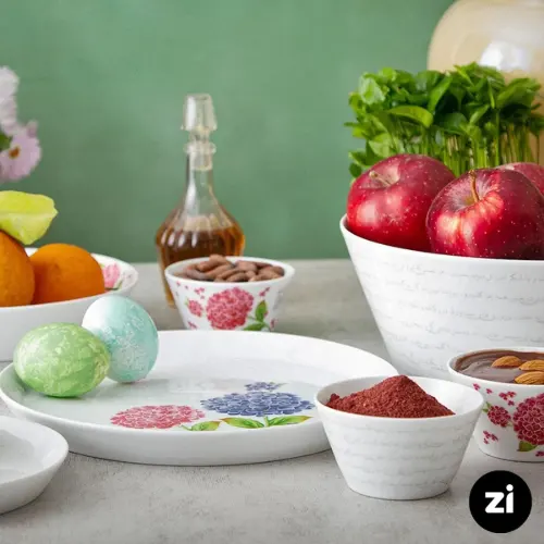 بشقاب تخت چینی زرین زی فرم اس غزل سایز 33