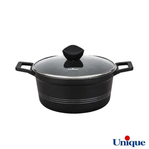 سرویس قابلمه 16 پارچه یونیک مدل کلاسیک رنگ مشکی UN-7701