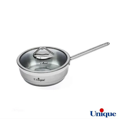 تابه استیل تک دسته یونیک سایز 20 UN-9941 درب دار