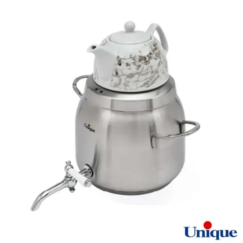 کتری و قوری 5 لیتر استیل یونیک UN-7205 دسته استیل