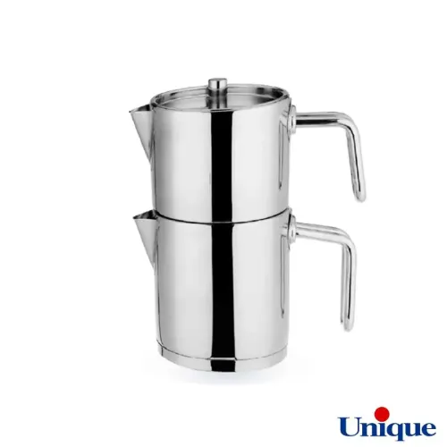 کتری و قوری 2 لیتر استیل کلاسیک یونیک کد UN-7264