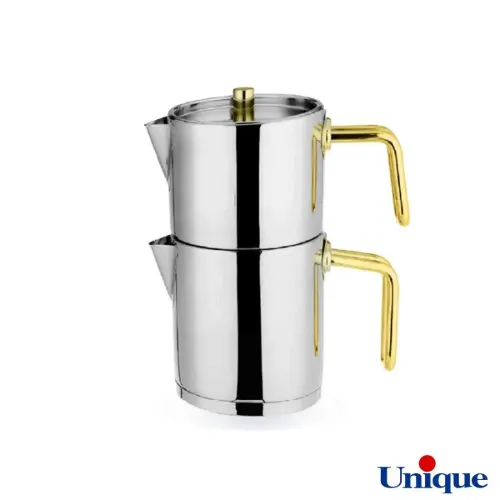 کتری و قوری 2 لیتر استیل کلاسیک یونیک کد UN-7264