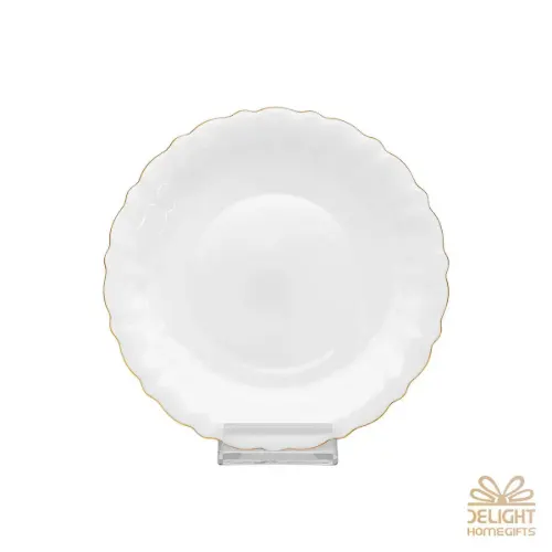 بشقاب پیش دستی اپال دیلایت لب طلایی 19.5 کد 212