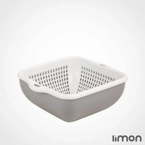 ست کاسه و آبکش چهارگوش 2 لیمون 0574