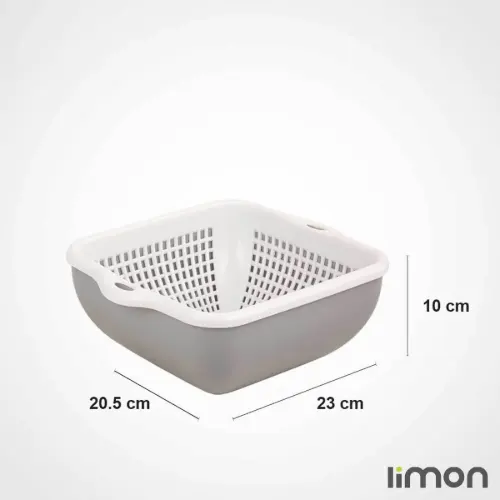 ست کاسه و آبکش چهارگوش 3 لیمون 0576