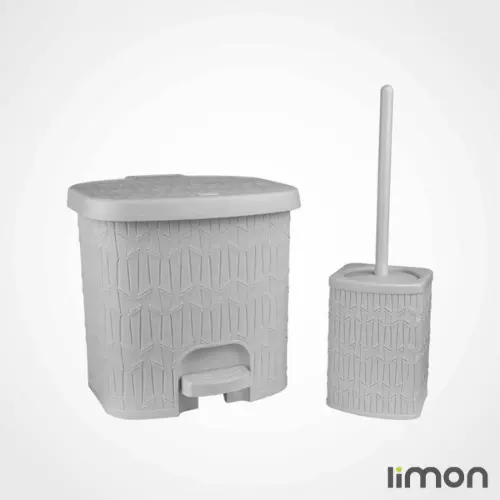 سطل و فرچه چهارگوش طرح بامبو لیمون سایز متوسط 1610