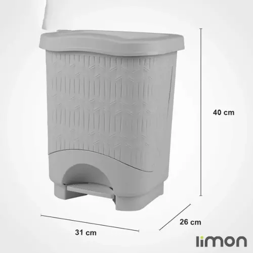 سطل پدالی چهارگوش طرح بامبو لیمون سایز بزرگ 1580
