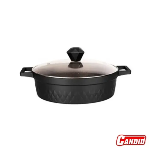تابه گرانیتی دو دسته کاندید اونیکس مشکی سایز 28